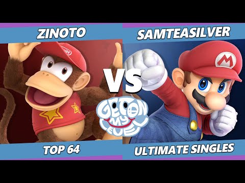 GOML 2022 Top 64 - Zinoto (Diddy Kong, Peach) Vs. SamteaSilver (Mario) SSBU Ultimate Tournament