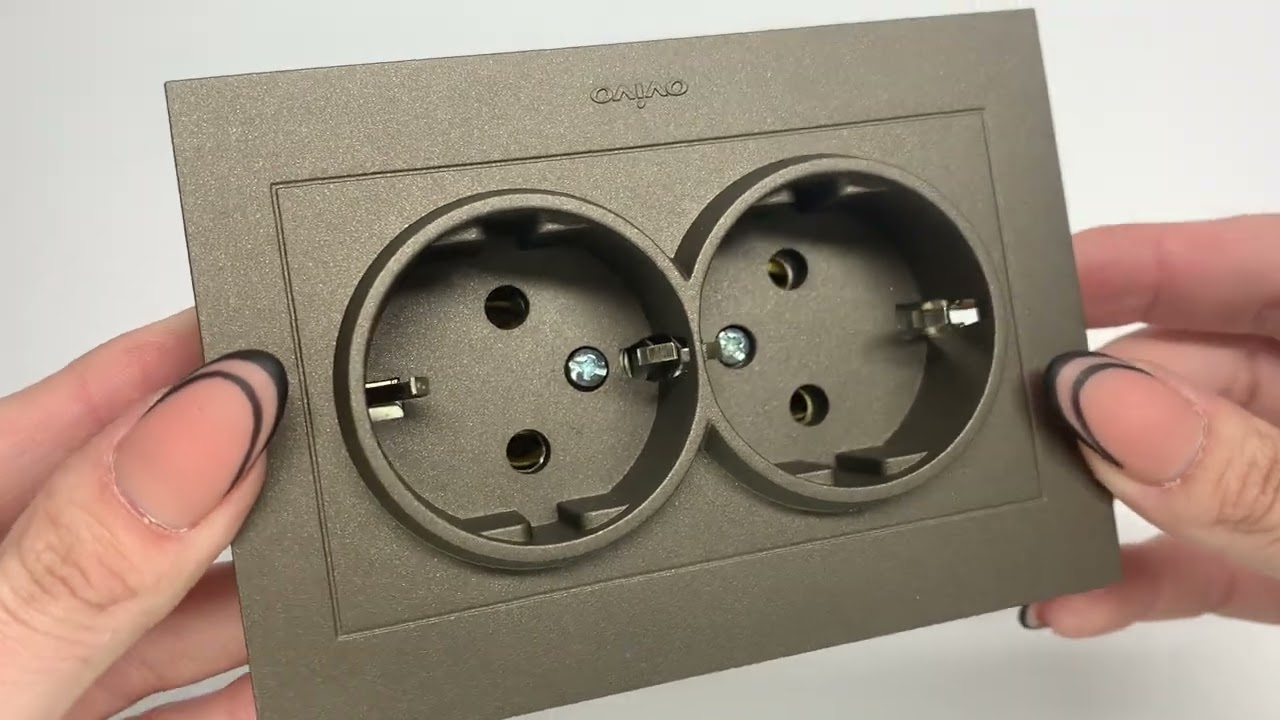 Розетка двухместная с/з OVIVO Grano мокко (400-190300-907)