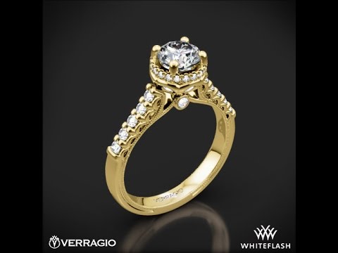 Verragio 916R7 Classic Diamond Engagement Ring in Yellow Gold