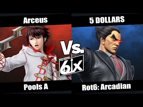 ROT6 Arcadian Pools A - Arceus (Robin) vs 5 DOLLARS (Kazuya) SSBU Singles