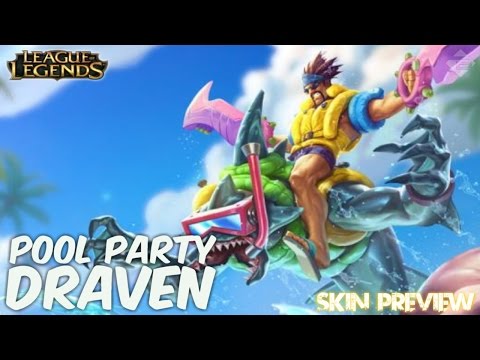 POOL PARTY DRAVEN - Skin Preview Gameplay - League of Legends - 【PBE】