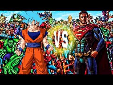 Superman and Goku vs The Marvel Universe