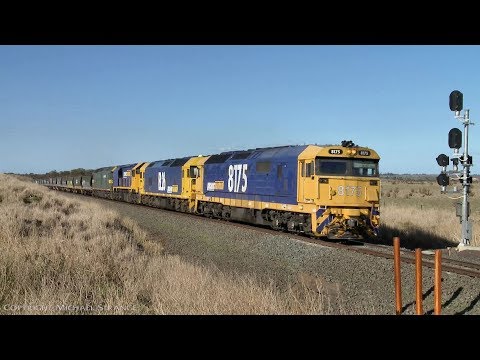 4KA6 Grain Train With 4 Diesel Locomotives - PoathTV Australian Railways