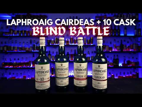 Laphroaig Cairdeas + 10 Cask Strength Blind Whisky Battle
