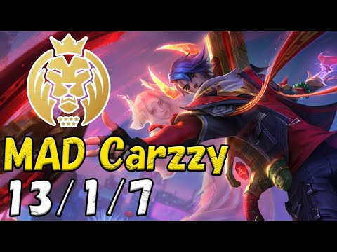 MAD Carzzy アフェリオス(Aphelios) VS ザヤ(Xayah) BOT ADC patch 13.8 EUW RANK