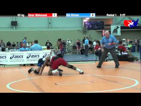 Omar Maknassi vs. Nik Weiser at 2013 ASICS University Nationals - FS