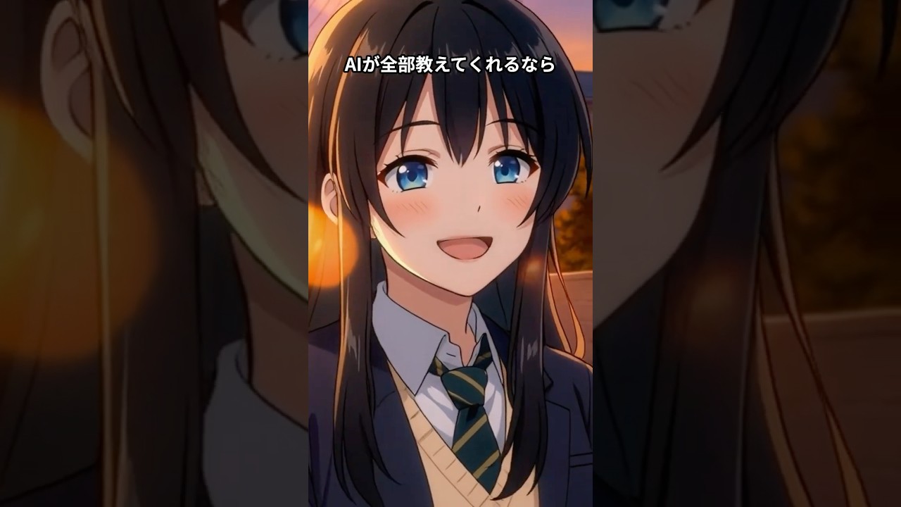 【AI時代の教育】先生もいらない？“正解が多すぎる”と考えられなくなる理由｜女子高生トークアニメ