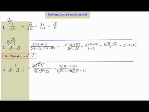 Rationalizarea numitorului unei fractii (lic_rationalizare)