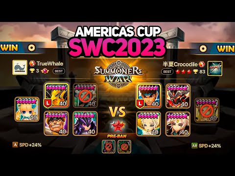 TRUEWHALE vs CROCODILE (BO3). SWC2023 AMERICAS CUP Preliminary Day 3 - Summoners War