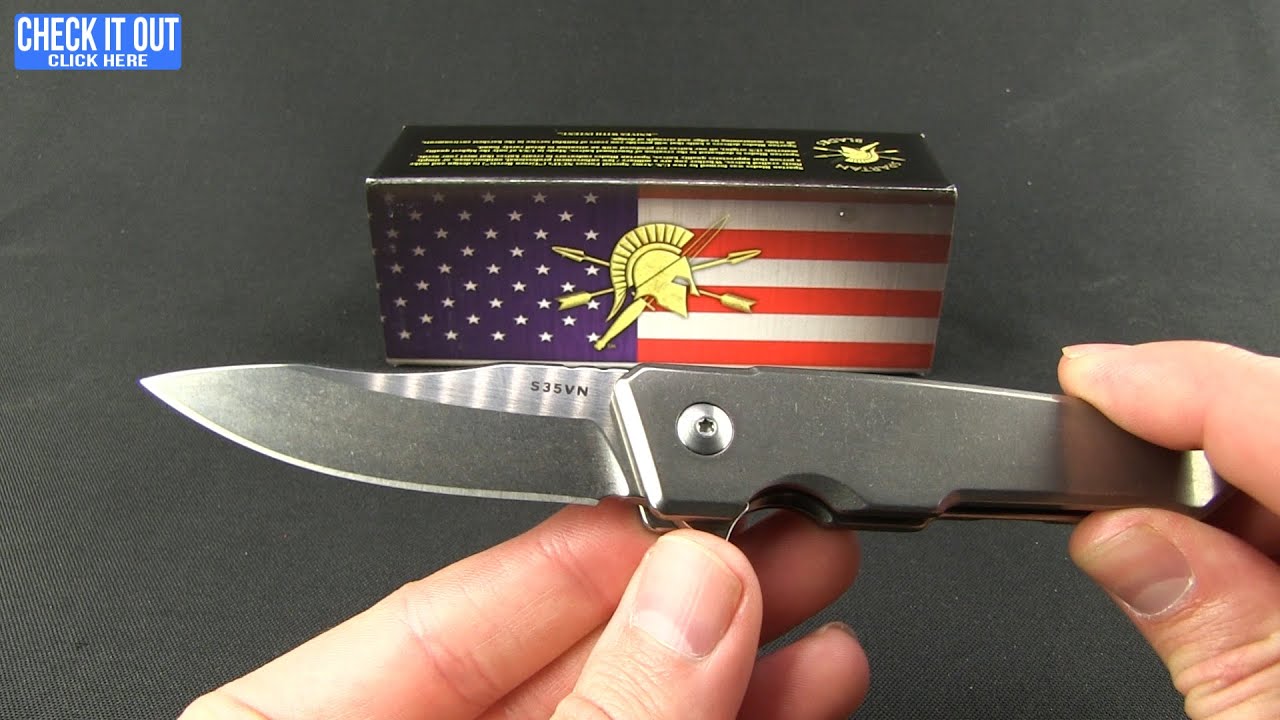 Spartan Blades Metis Flipper Knife Titanium (2.75" Stonewash) SF4SWSW