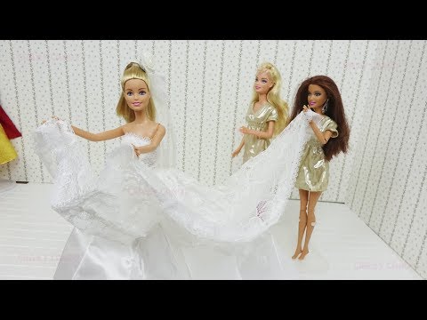 Princess Doll Wedding Day Morning Wedding Dress - Playing with Dolls