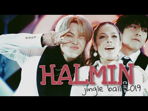 BTS Jimin and Halsey cute moments at Jingle ball 💕