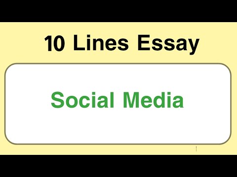Best 10 Lines Essay on Social Media in English | short essay on Social media in english |