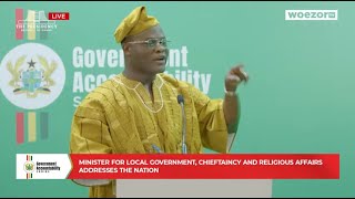 Accountability Series with Hon Ahmed Ibrahim, Minister for Local Government,  Chieftaincy and Religi