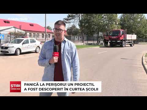 CANAL SUD / PANICĂ LA PERIȘORU! UN PROIECTIL A FOST DESCOPERIT ÎN CURTEA ȘCOLII