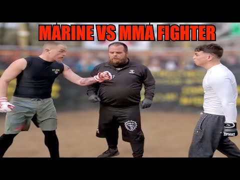 MARINE VS MMA FIGHTER #streetbeefs #mma