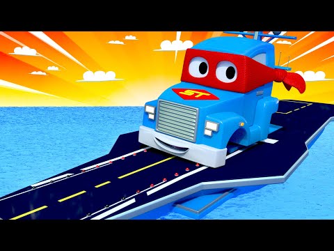 The Aircraft Carrier Truck ! - Carl the Super Truck - Car City ! Cars and Trucks Cartoon for kids