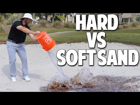 Part of a video titled Best Bunker Tips | How to Play Bunkers - Hard or Soft Sand