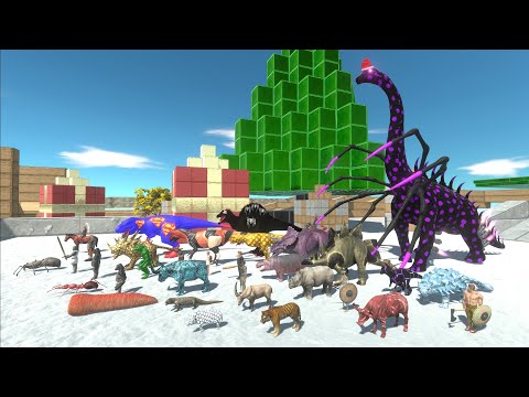 Escape from ALIEN BRACHIOSAURUS SANTA - Escape from Monster - Animal Revolt Battle Simulator