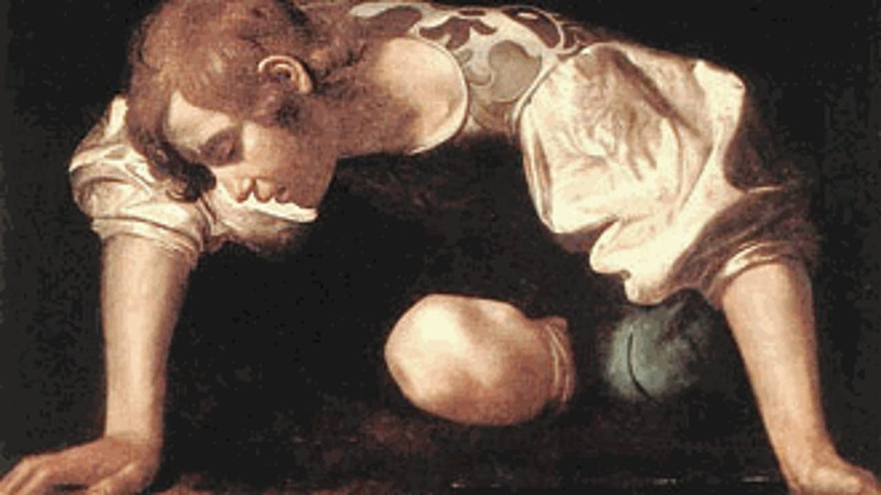 Narciso, attribuito a Caravaggio
