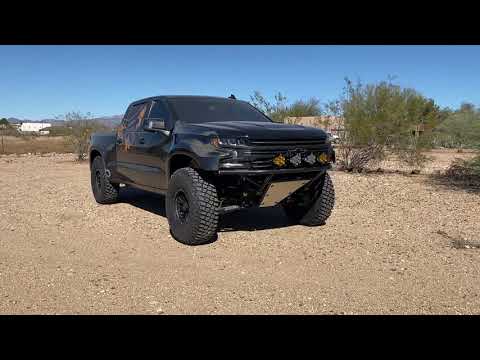 Chevy Silverado Prerunner bumper, fang delete, on 39” tires!