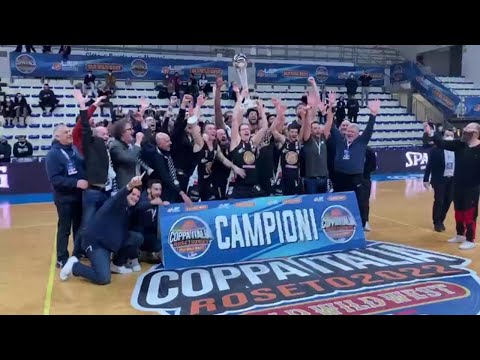 Udine si aggiudica la Coppa Italia di basket A2, la cerimonia di premiazione