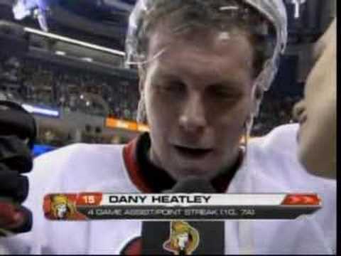 Heatley interview on ice vs Sabres - Jan 4/08