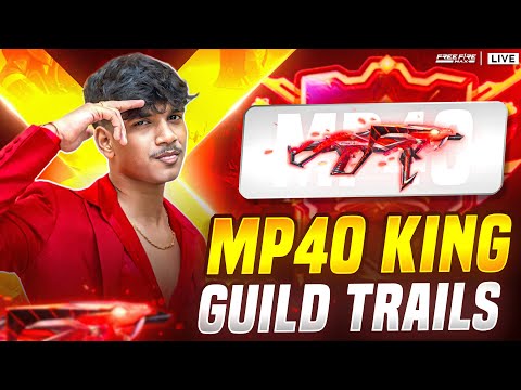 MP40 KING👑 : GUILD TRAILS🔥 FOR NEW LEGENDS ⚔️ | 1 VS 4 🤬 | FREE FIRE IN TELUGU #dfg #freefire