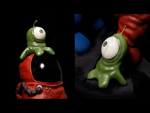 Making Real Among us Brainslug Pet Sculpture Timelapse