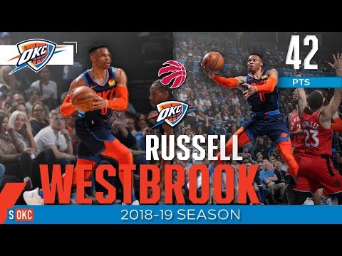 Russell Westbrook Registers 42 Points on 16-29 Shooting vs Raptors | March 20, 2019