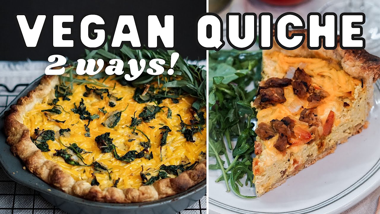 EASY QUICHE RECIPES | VEGAN CORONATION QUICHE + QUICHE LORRAINE RECIPE!