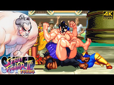 Super Street Fighter II Turbo - E. Honda (Arcade / 1994) 4K 60FPS