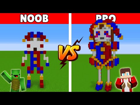 EPIC BUILD: NOOB vs PRO POMNI Statue in Minecraft