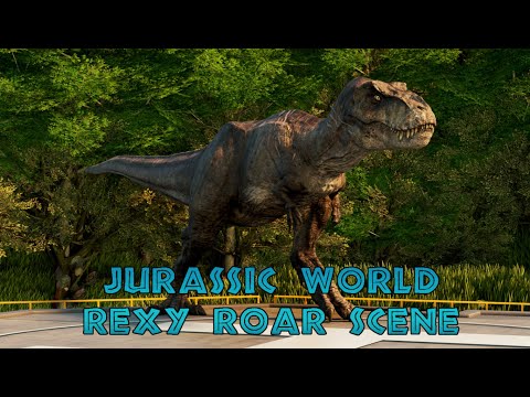 Jurassic World 2015 - Rexy Roar Scene (Reanimated In Blender)