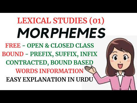Lexical Studies | Morphology | Morphemes | Types | Word Information | Free, Bound Morphemes in Urdu