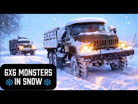 Kaltstart, V8-Symphonie & Winterkonvoi-Fahrt | Zwei ZIL 131 im Schnee