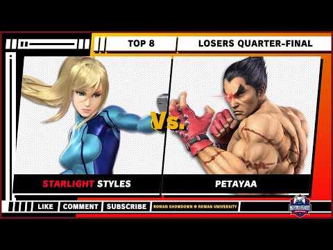 Rowan Showdown - Top 8 - Losers Quarters - Styles (Zero Suit Samus) VS Petayaa (Kazuya) - SSBU
