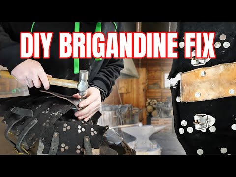 Fixing my titanium brigandine (coat of plate) on a budget! And Sew Awl tutorial