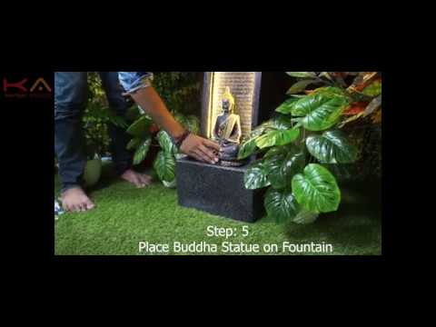 Installation tutorial of slate water fountain with lord budd...