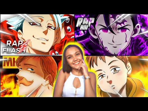 REACT | 4 EM 1 NANATSU NO TAIZAI ESCANOR, BAN, KING, ZELDRIS |  Flash Beats, Anirap, Mh Rap