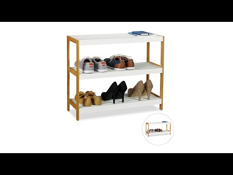 Etagère à chaussures blanche - Nature Hauteur : 59 cm