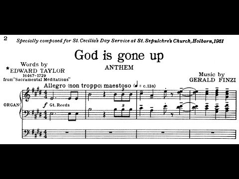 Gerald Finzi - God is gone up (score video)
