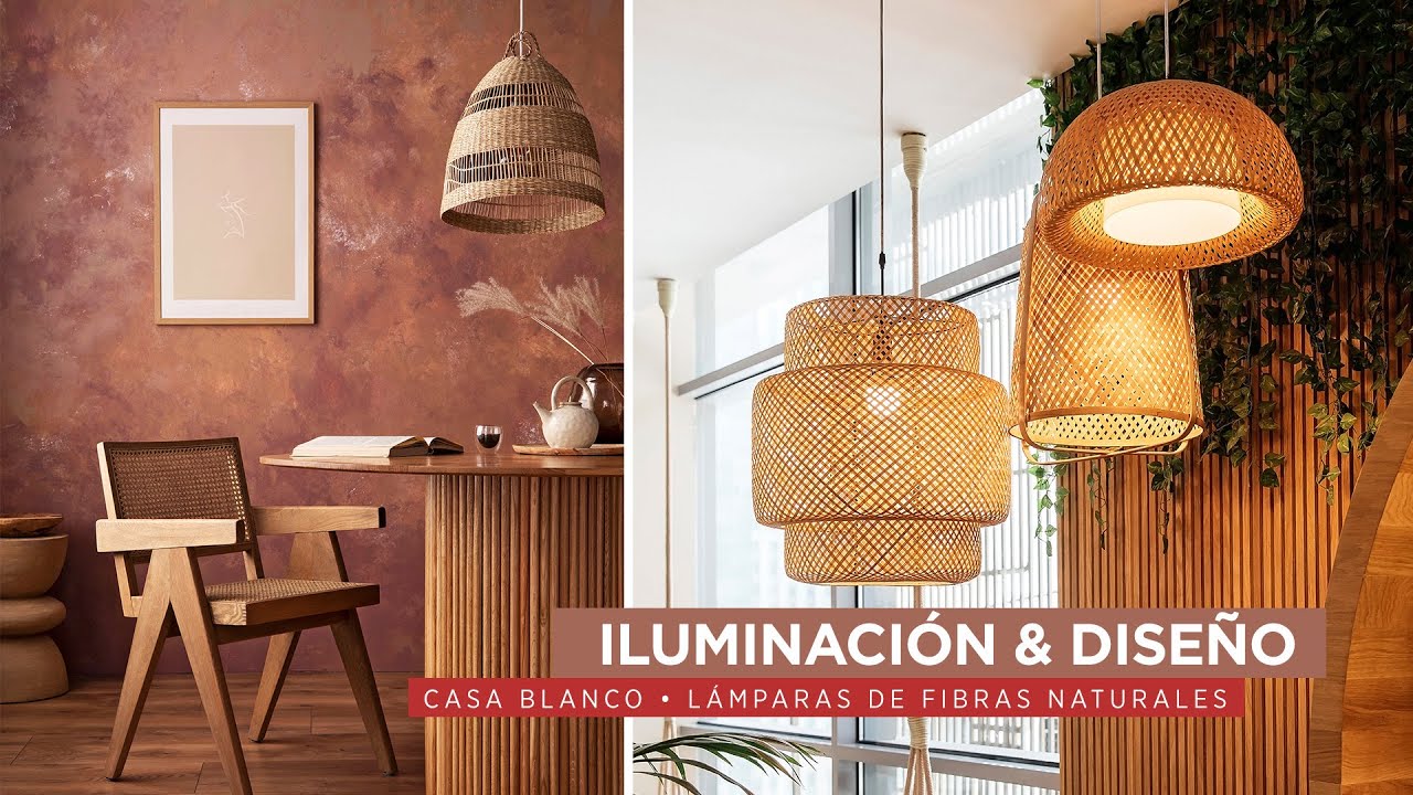 Iluminación & Diseño. Lámparas con que son tendencia. Fibras naturales en muebles y decoración.