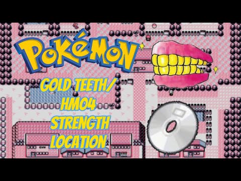 Pokemon Red, Blue, and Yellow Gold Teeth and HM04 Strength Location