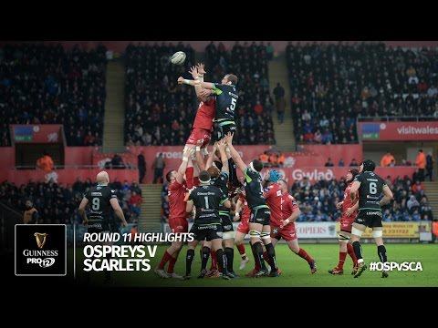 Round 11 Highlights: Ospreys Rugby v Scarlets Rugby | 2016/17 season