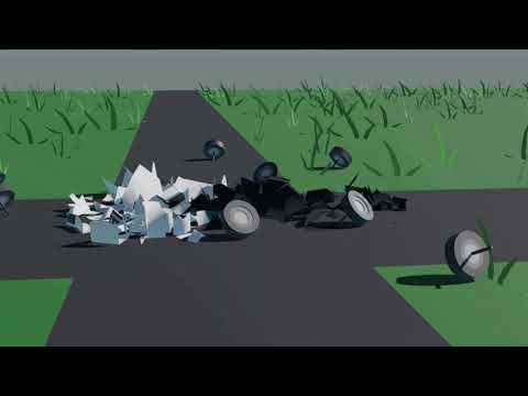 Destructible object (car crash) in Blender 3d + Cell Fracture add-on #blender3dtutorial