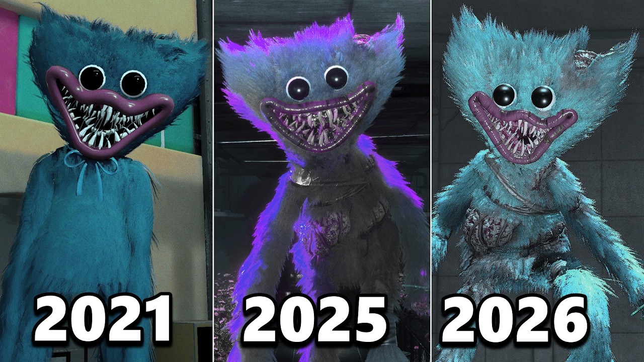 Huggy Wuggy Evolution - Poppy Playtime Chapter 1 3 4 5 | Comparison
