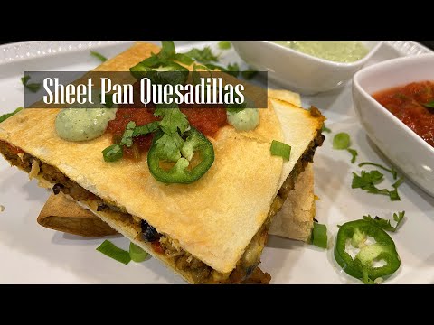 Sheet Pan Quesadillas || Easy Oven Baked Beef Quesadillas Recipe - RKC