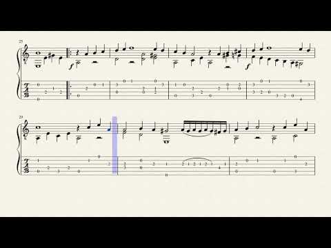 La Romanesca - Napoléon Coste (1805 - 1883) - Tablature