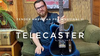 Video thumbnail for Tweed Hut tries the Fender American Professional II Telecaster. DARK NIGHT! by Tweed Hut Music